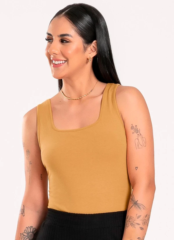 Cativa - Regata em Cotton Caramelo