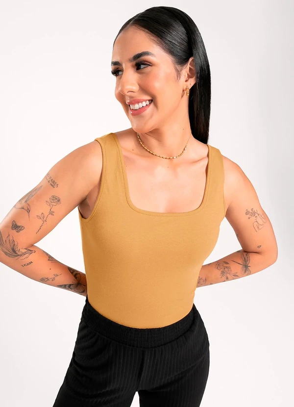 Cativa - Regata em Cotton Caramelo 4