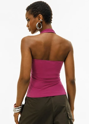 Cativa - Regata em Cotton com Decote U e Bojo Pink - CATIVA