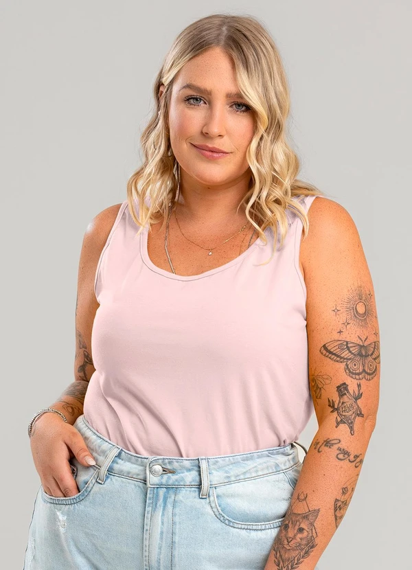Just Basic - Regata em Cotton Feminino Rosa
