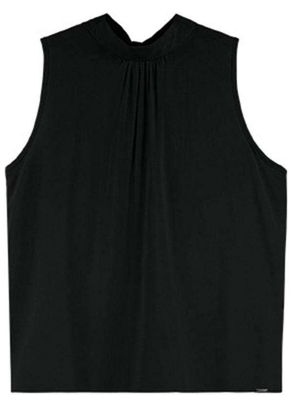 Rezzato - Regata em Gola Alta Adulto Feminino Preto