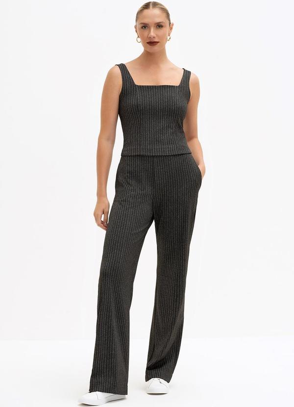 Principessa - Regata em Malha Texturizada Preta Debbie 3