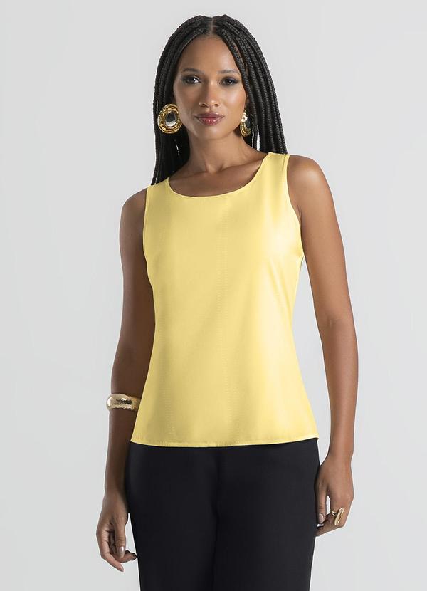 Cativa - Regata em Misturinha Amarelo Claro