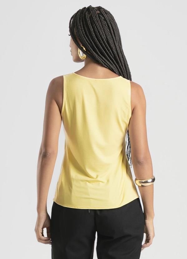 Cativa - Regata em Misturinha Amarelo Claro 2