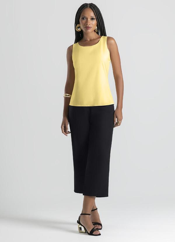 Cativa - Regata em Misturinha Amarelo Claro 3