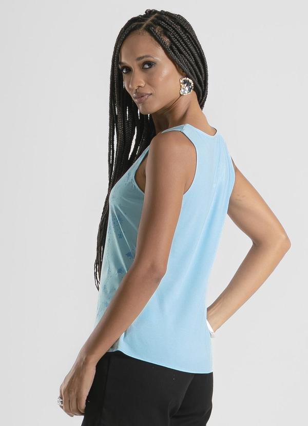 Cativa - Regata em Misturinha Azul Claro 2