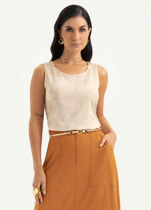 Cativa - Regata em Misturinha Bege - CATIVA