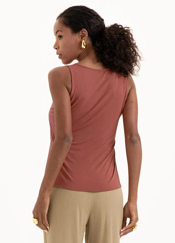 Cativa - Regata em Misturinha Vermelho Escuro 2