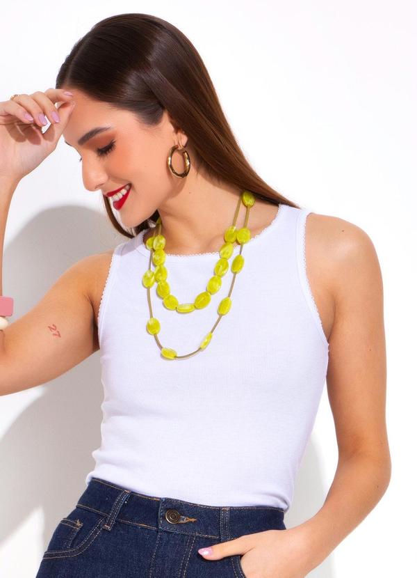 Bimini - Regata em Ribana Canelada Branco