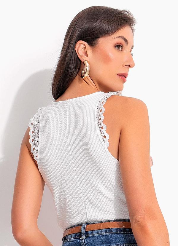 Quintess - Regata em Ribana Canelada Branco 2