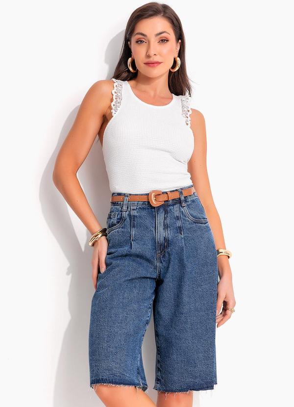 Quintess - Regata em Ribana Canelada Branco 6