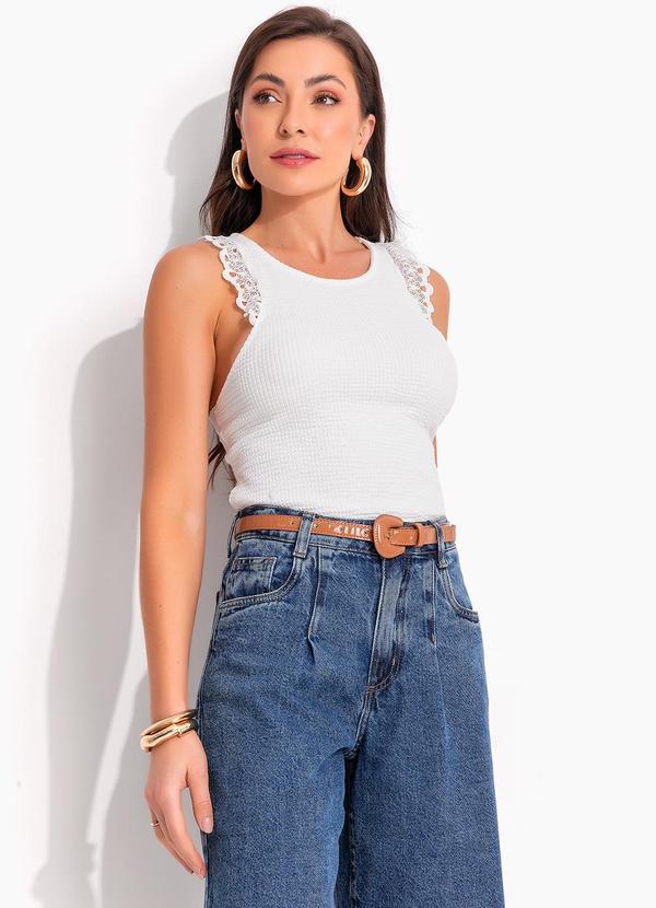 Quintess - Regata em Ribana Canelada Branco 7