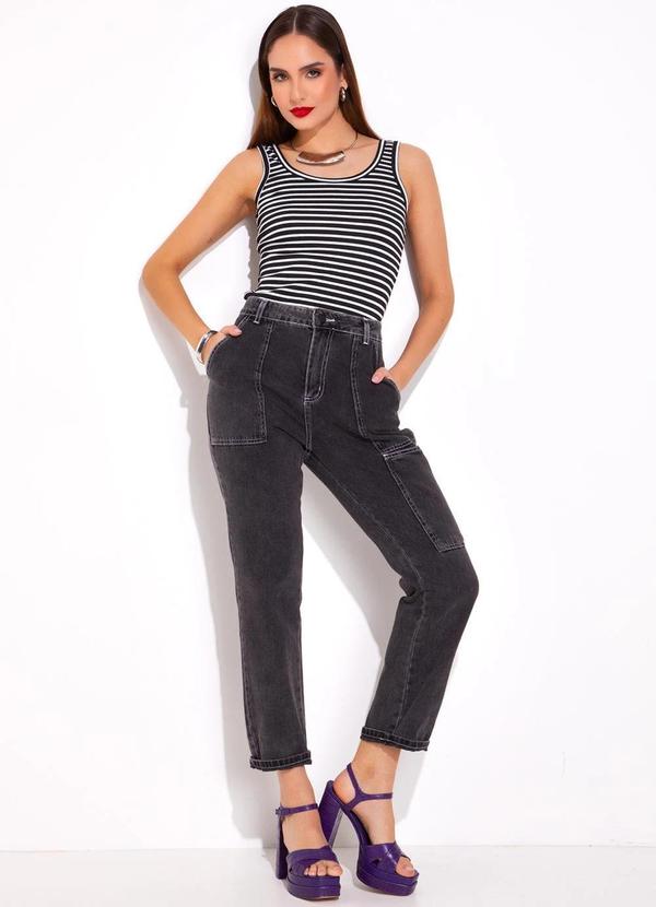 Bimini - Regata em Ribana Canelada ListradoPreto e Branco 2