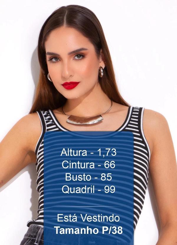 Bimini - Regata em Ribana Canelada ListradoPreto e Branco 7