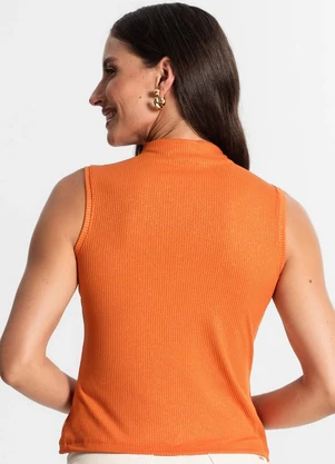 Rovitex - Regata em Ribana Canelada Lurex Laranja - ROVITEX