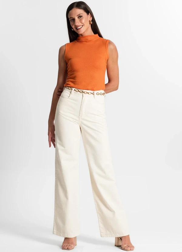 Rovitex - Regata em Ribana Canelada Lurex Laranja 4