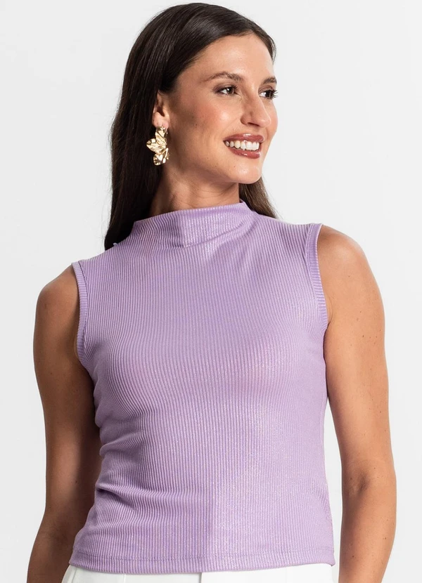 Rovitex - Regata em Ribana Canelada Lurex Roxo