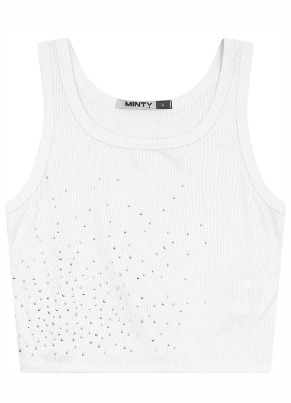 Minty - Regata em Ribana de Viscose Branco 2