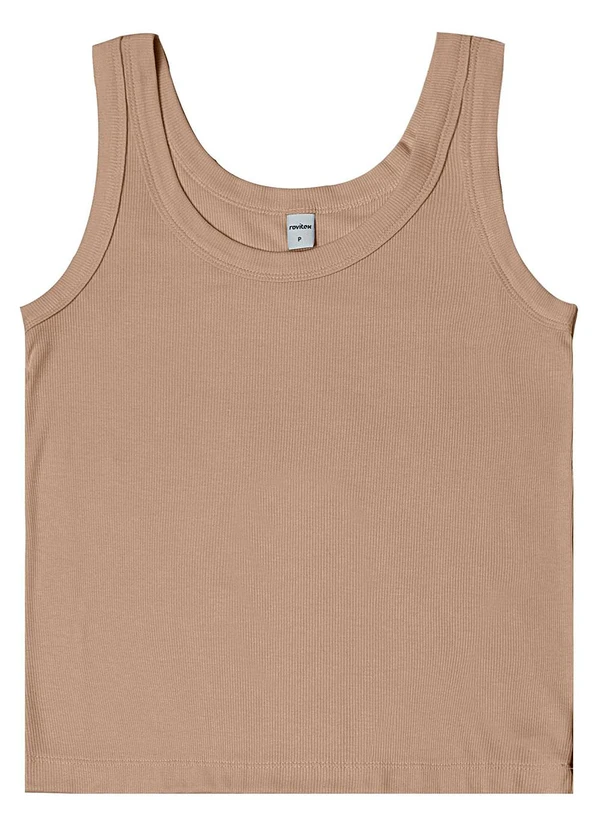 Rovitex - Regata em Ribana de Viscose Marrom