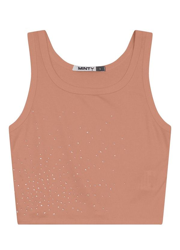 Minty - Regata em Ribana de Viscose Marrom 1