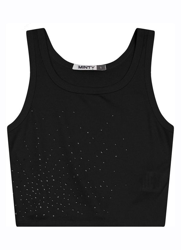 Minty - Regata em Ribana de Viscose Preto 1