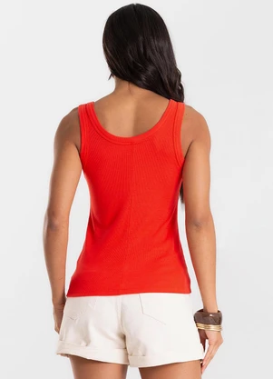 Rovitex - Regata em Ribana de Viscose Vermelho - ROVITEX