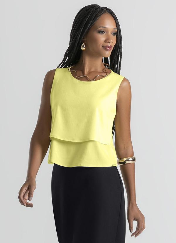 Cativa - Regata em Viscose Amarelo Claro