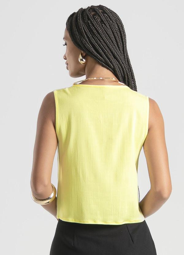 Cativa - Regata em Viscose Amarelo Claro 2