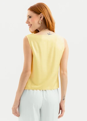 Cativa - Regata em Viscose Amarelo Claro - CATIVA