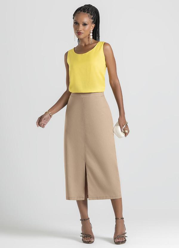 Cativa - Regata em Viscose Amarelo 3