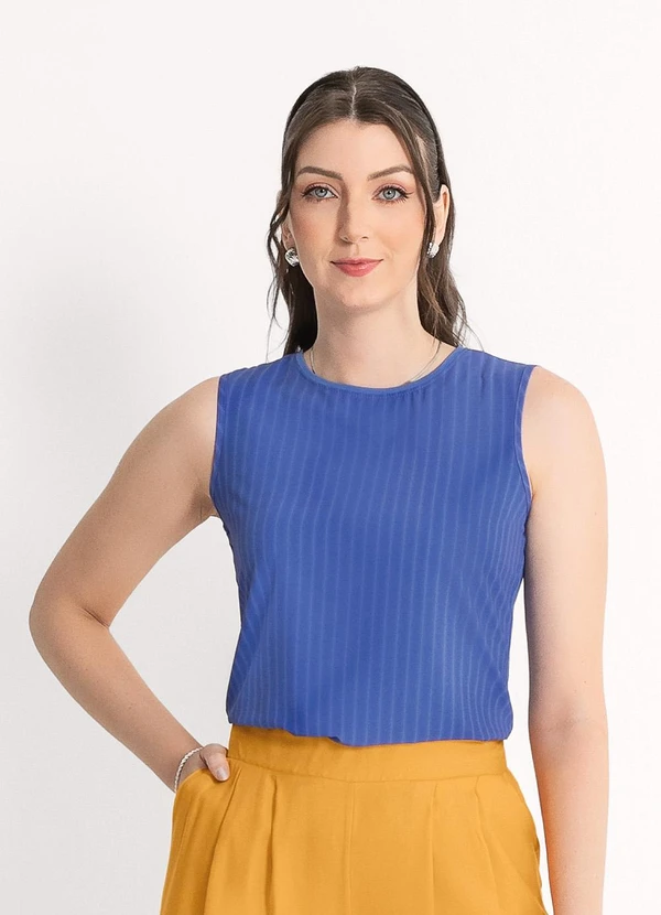 Habana - Regata em Viscose  Azul