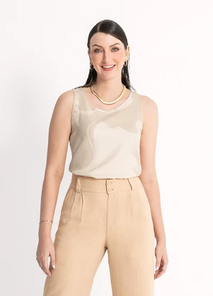 Habana - Regata em Viscose  Bege - HABANA