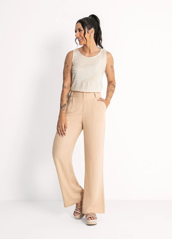 Habana - Regata em Viscose  Bege 4