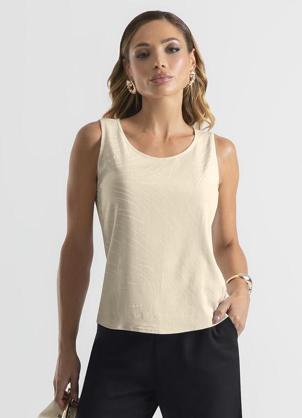 Cativa - Regata em Viscose Bege