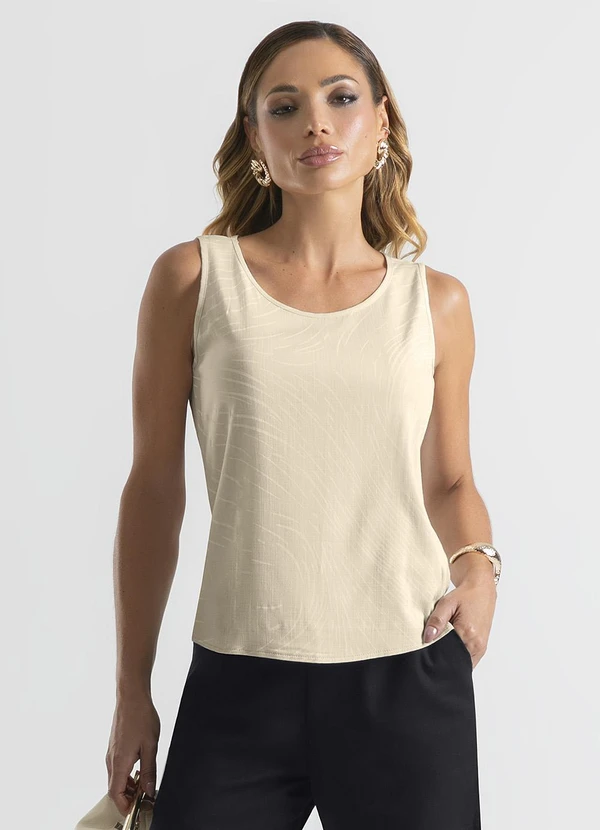 Cativa - Regata em Viscose Bege