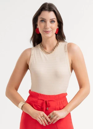 Habana - Regata em Viscose  Bege - HABANA