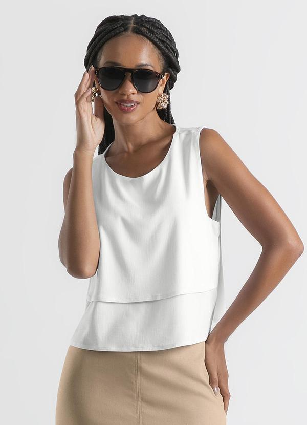 Cativa - Regata em Viscose Branco