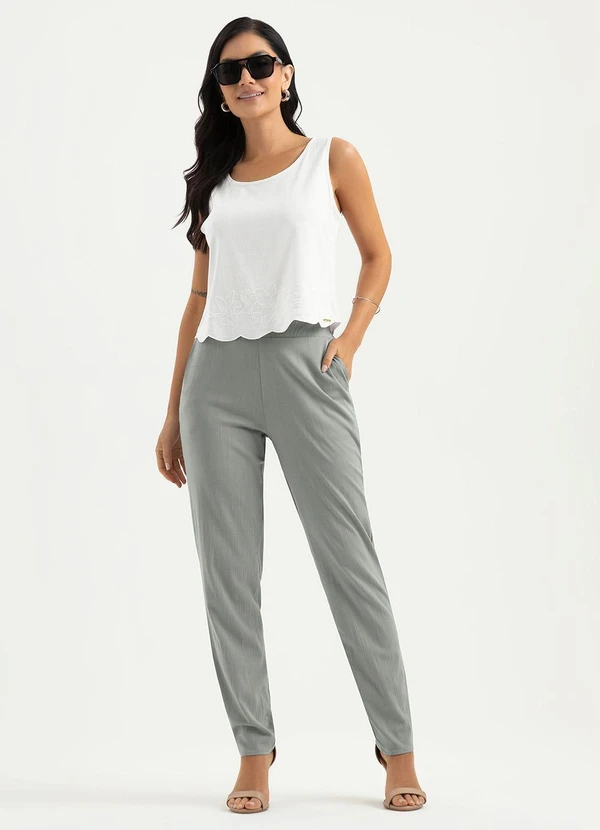 Cativa - Regata em Viscose Branco  4