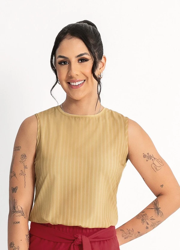 Habana - Regata em Viscose  Caramelo