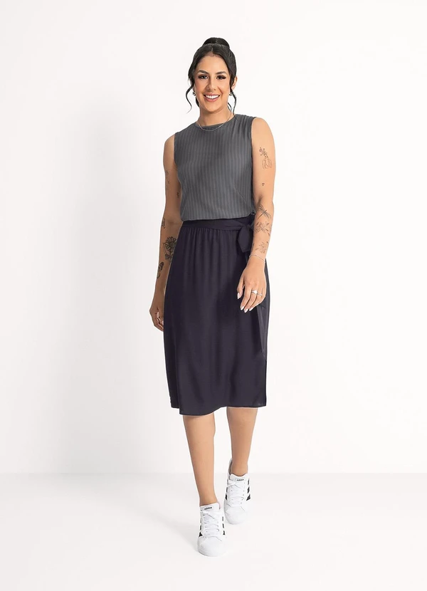 Habana - Regata em Viscose  Cinza Escuro 3