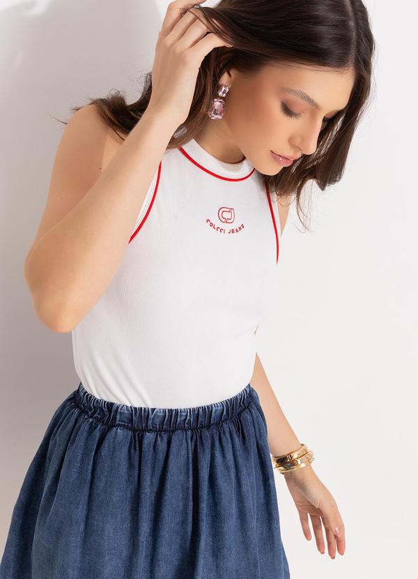 Colcci Jeans - Regata em Viscose Cj Off White 9