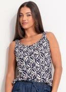 REGATA EM VISCOSE COM ELASTANO (AZUL)
