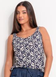 Regata em Viscose com Elastano Azul