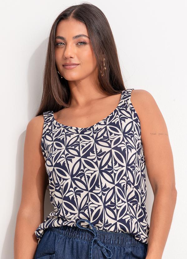 Regata em Viscose com Elastano (Azul)