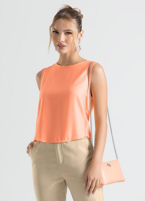 Cativa - Regata em Viscose Laranja Claro