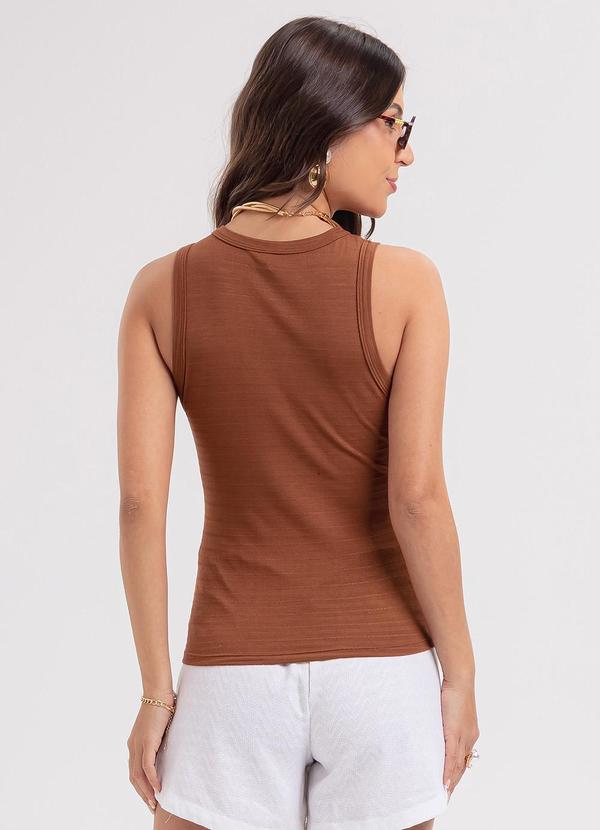 Habana - Regata em Viscose  Marrom 2