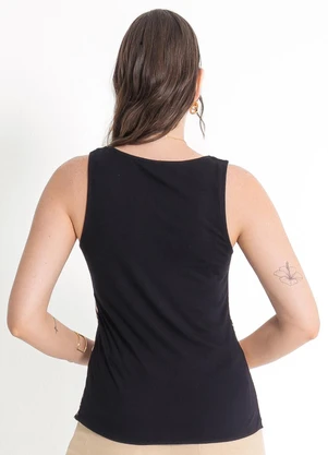 Habana - Regata em Viscose  Preto - HABANA