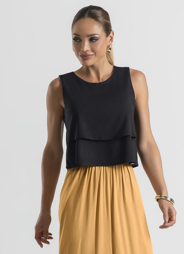 Cativa - Regata em Viscose Preto