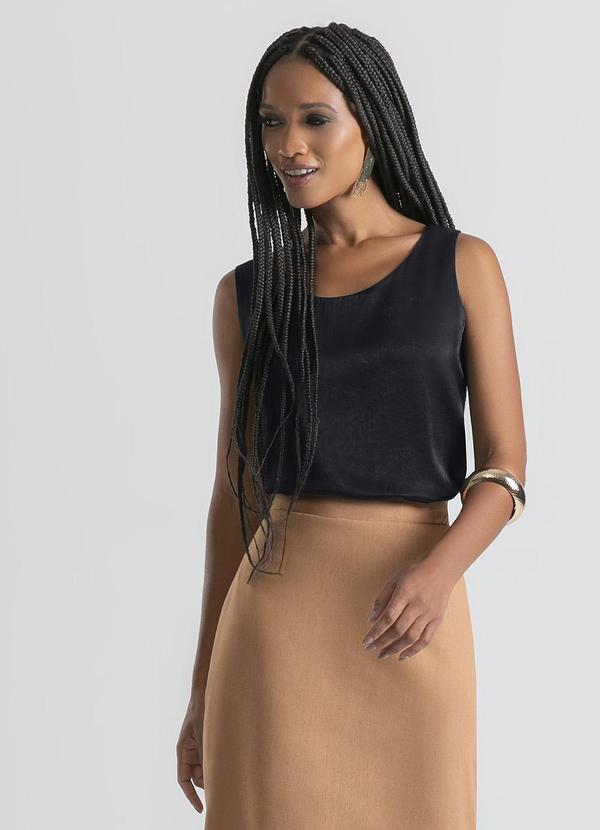 Cativa - Regata em Viscose Preto