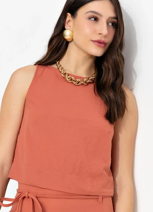 You Premium - Regata em Viscose Terracota - YOU PREMIUM